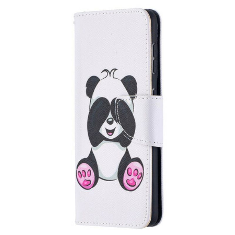 Custodia in pelle Samsung Galaxy S21 5G Divertimento Panda