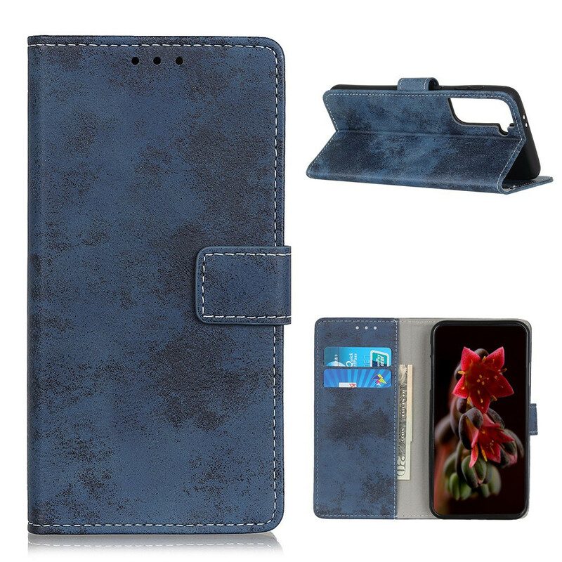 Custodia in pelle Samsung Galaxy S21 5G Ecopelle Vintage