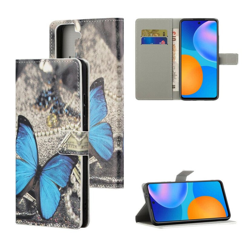 Custodia in pelle Samsung Galaxy S21 5G Farfalle