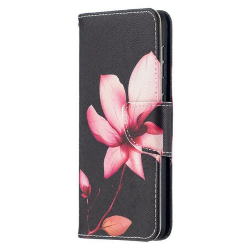 Custodia in pelle Samsung Galaxy S21 5G Fiore Rosa