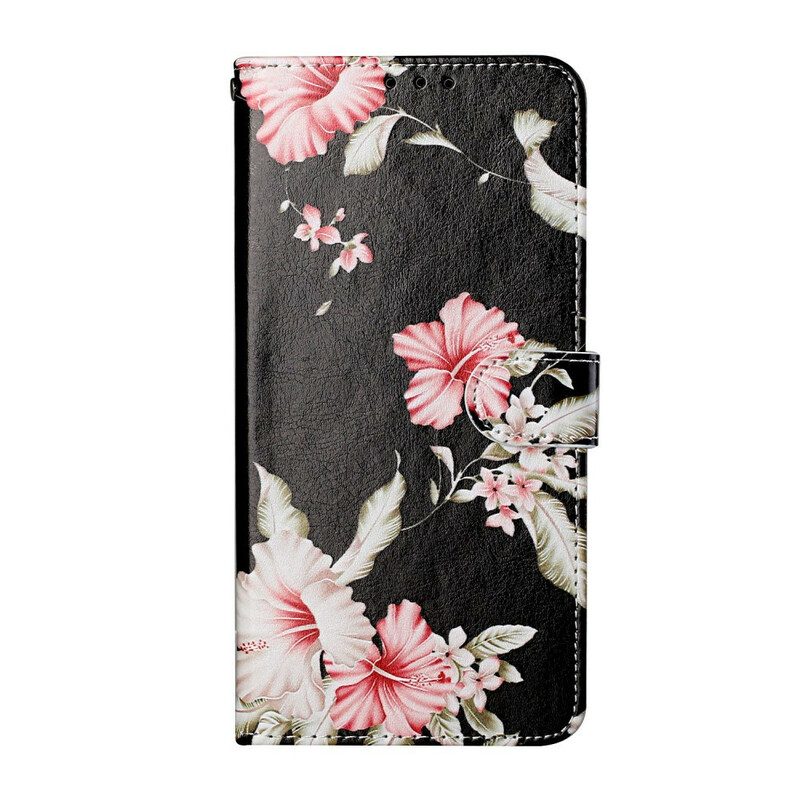 Custodia in pelle Samsung Galaxy S21 5G Fiori Pazzi