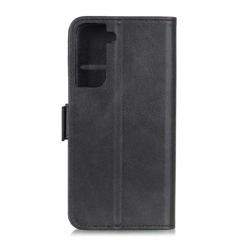 Custodia in pelle Samsung Galaxy S21 5G Folio Cover Doppio Lembo