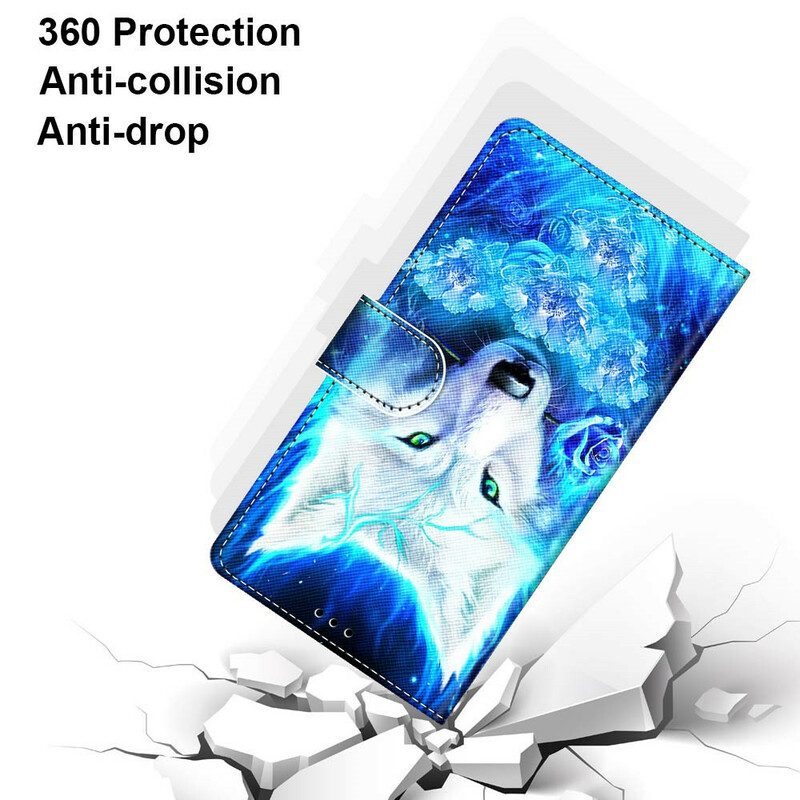 Custodia in pelle Samsung Galaxy S21 5G Lupo Magico