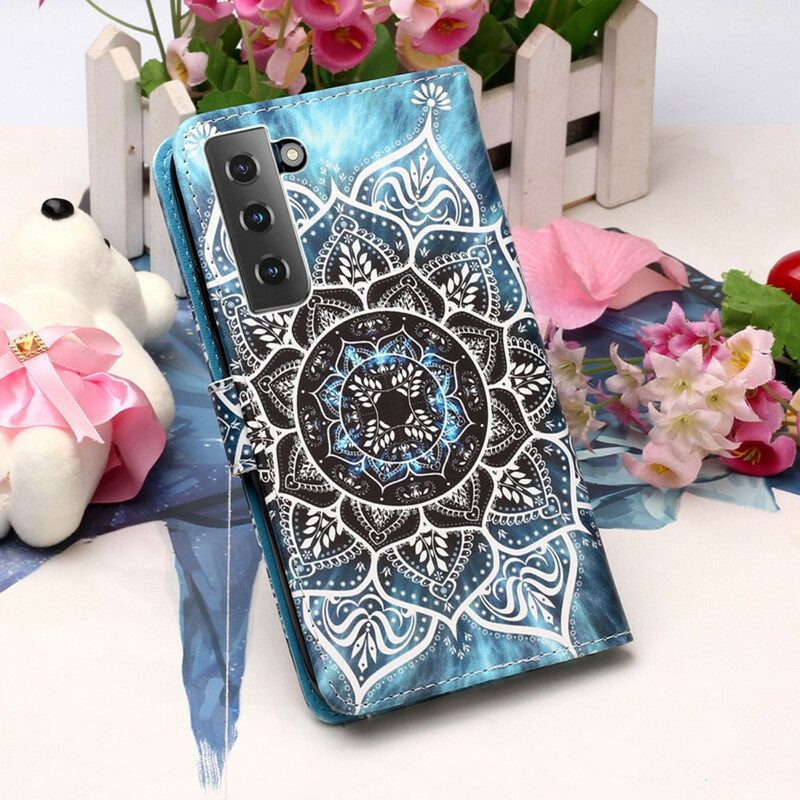 Custodia in pelle Samsung Galaxy S21 5G Mandala Nel Cielo