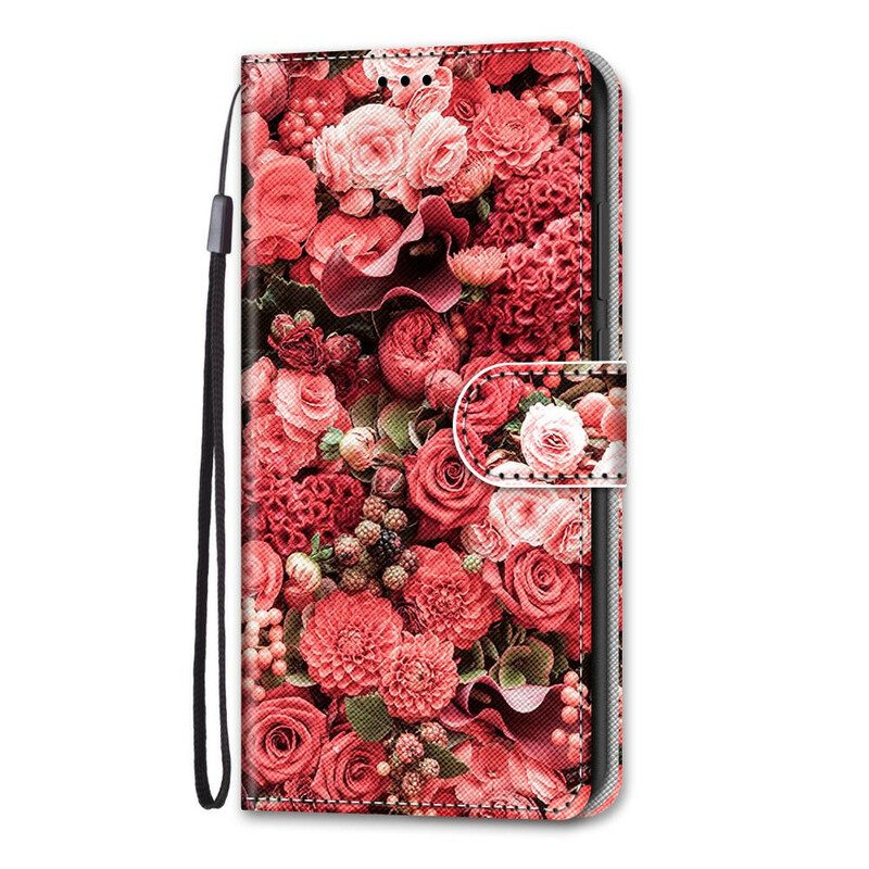 Custodia in pelle Samsung Galaxy S21 5G Romanticismo Floreale