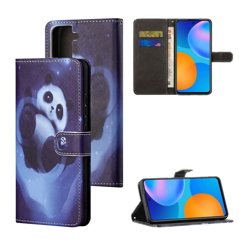 Custodia in pelle Samsung Galaxy S21 5G Spazio Panda