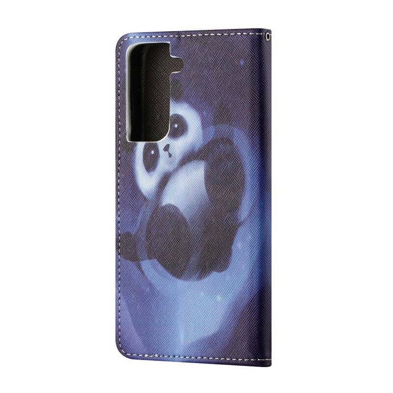 Custodia in pelle Samsung Galaxy S21 5G Spazio Panda