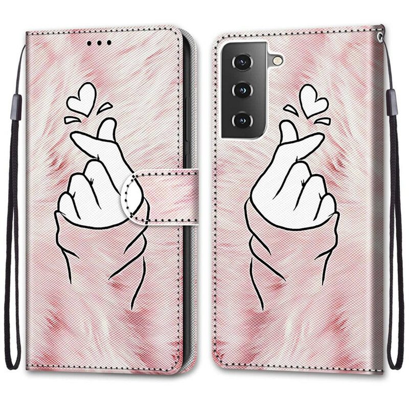 Folio Cover Samsung Galaxy S21 5G Cuore Del Dito