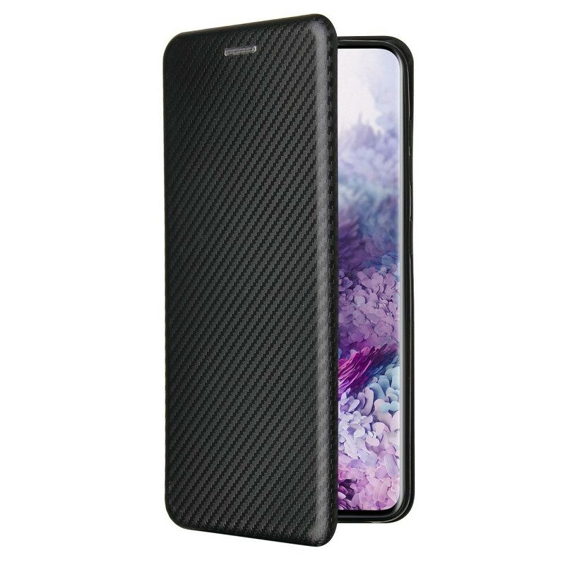 Folio Cover Samsung Galaxy S21 5G Custodia in pelle Fibra Di Carbonio