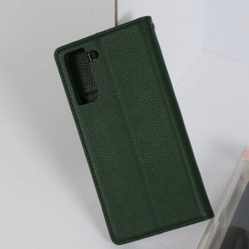 Folio Cover Samsung Galaxy S21 5G Custodia in pelle Hanman Effetto Pelle