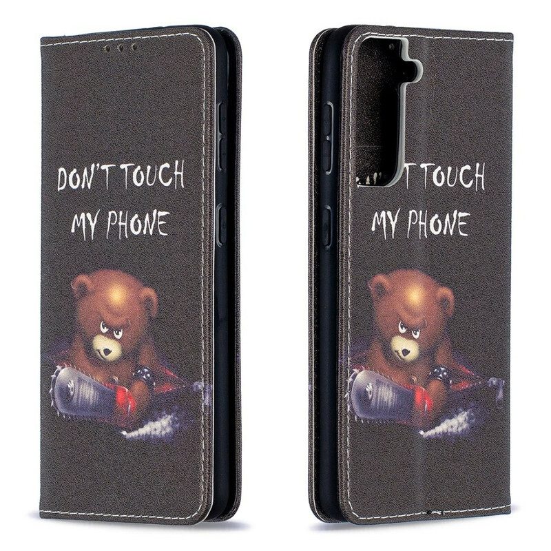 Folio Cover Samsung Galaxy S21 5G Custodia in pelle Orso Pericoloso