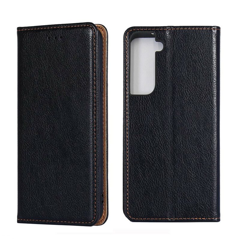 Folio Cover Samsung Galaxy S21 5G Custodia in pelle Stile Classico In Pelle