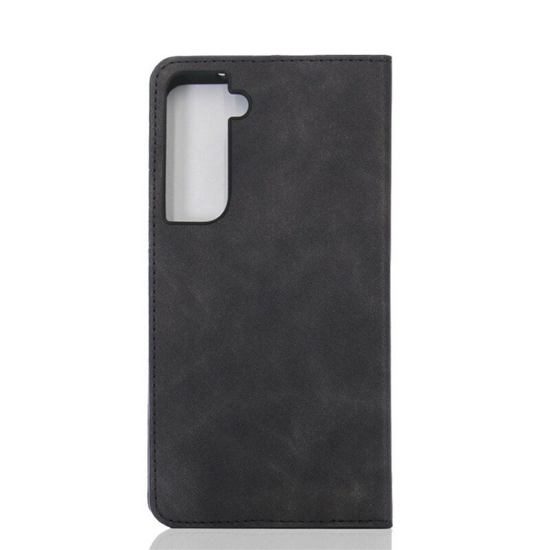 Folio Cover Samsung Galaxy S21 5G Custodia in pelle Tocco Di Pelle