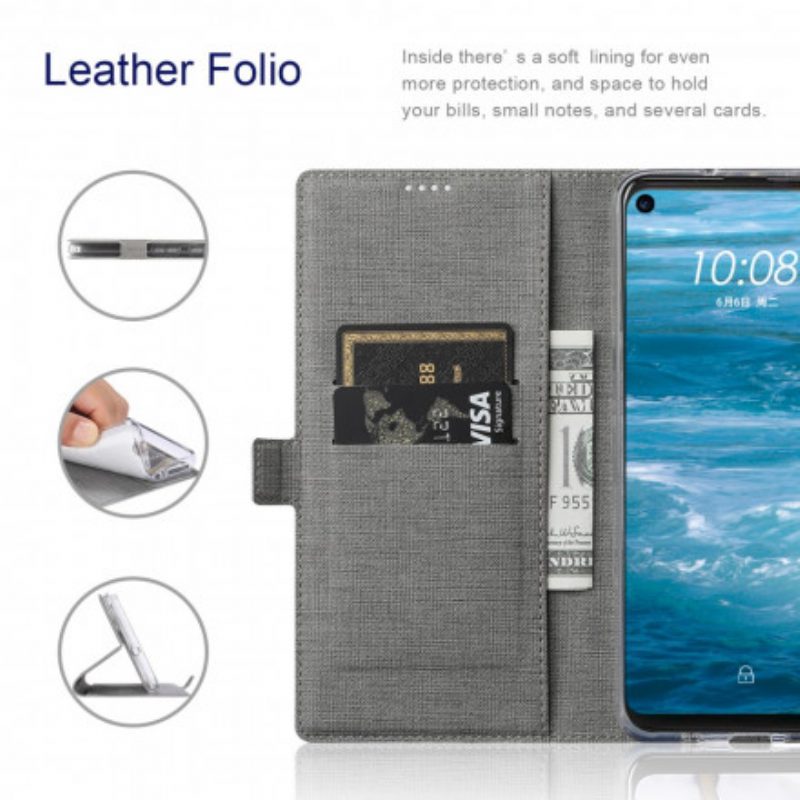 Folio Cover Samsung Galaxy S21 5G Custodia in pelle Vili Dmx Testurizzato