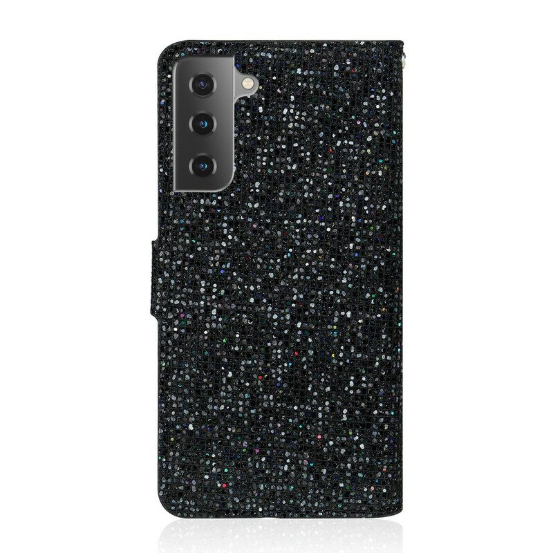 Folio Cover Samsung Galaxy S21 5G Design A S Con Paillettes