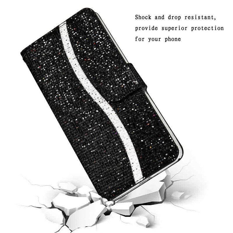 Folio Cover Samsung Galaxy S21 5G Design A S Con Paillettes