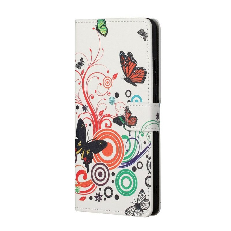 Folio Cover Samsung Galaxy S21 5G Farfalle E Fiori