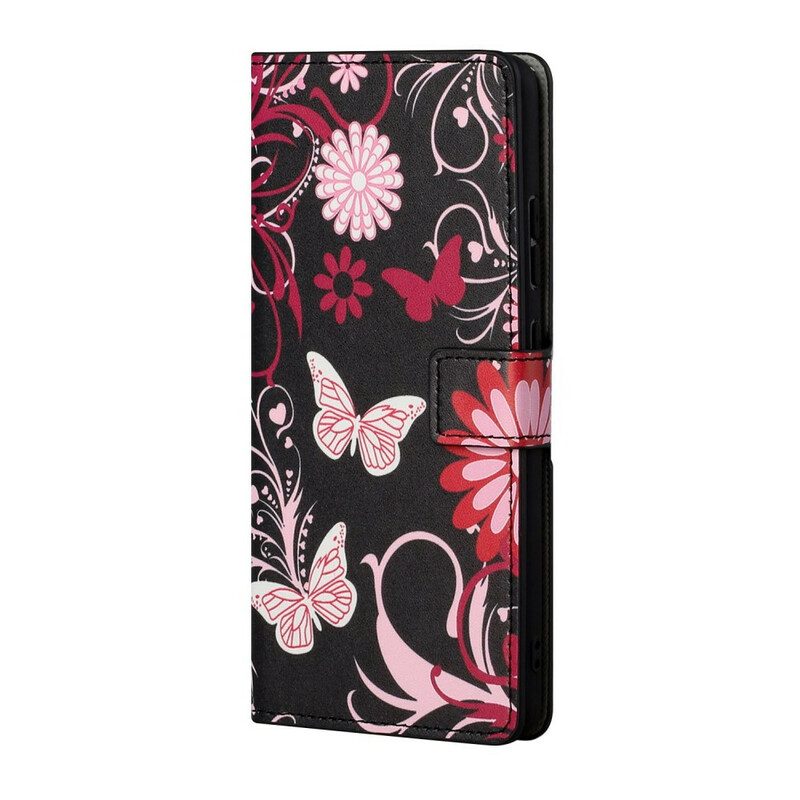 Folio Cover Samsung Galaxy S21 5G Farfalle E Fiori