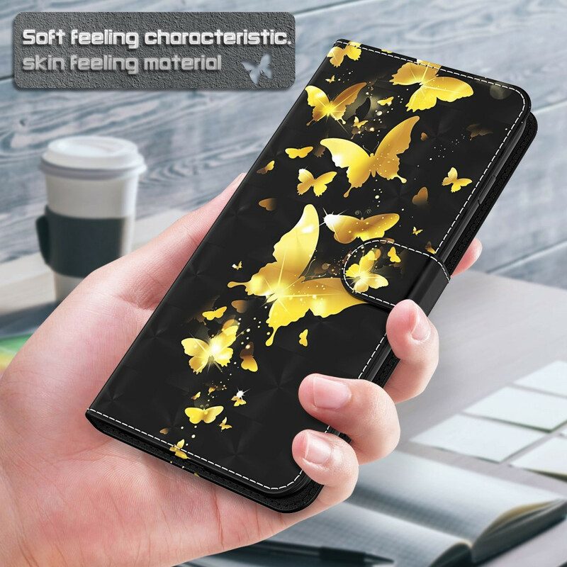 Folio Cover Samsung Galaxy S21 5G Farfalle Gialle