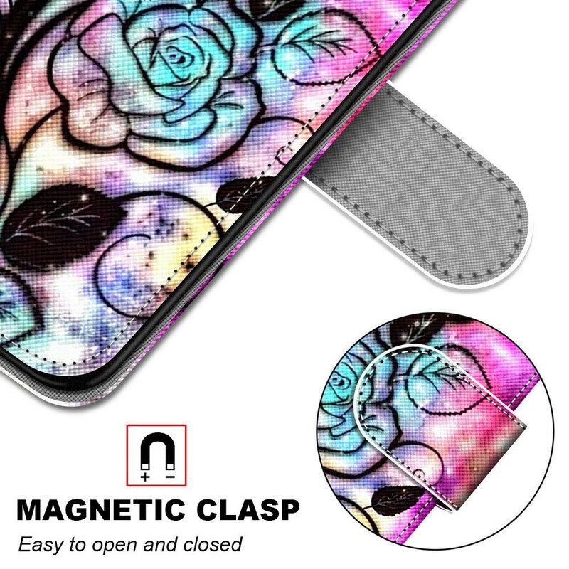 Folio Cover Samsung Galaxy S21 5G Fiori Al Neon