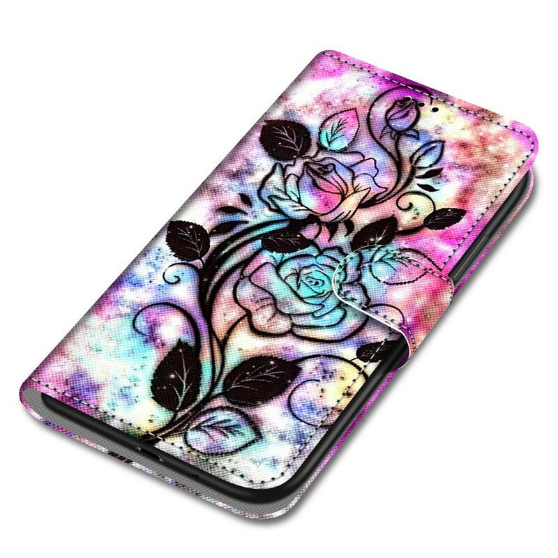 Folio Cover Samsung Galaxy S21 5G Fiori Al Neon