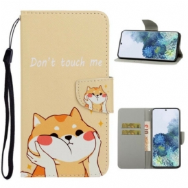 Folio Cover Samsung Galaxy S21 5G Gatto Non Toccarmi Con La Cinghia