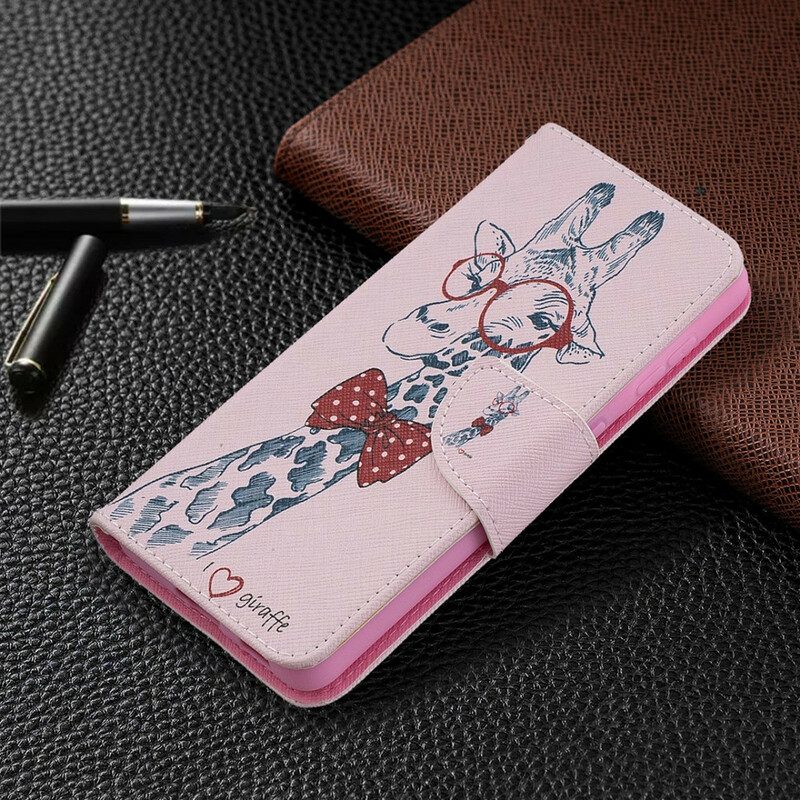 Folio Cover Samsung Galaxy S21 5G Giraffa Intelligente