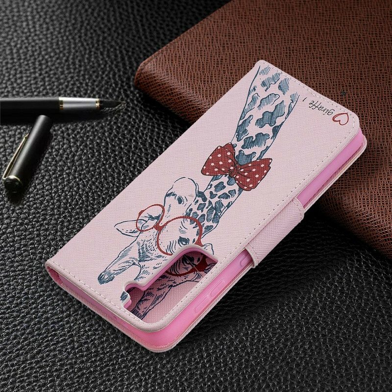 Folio Cover Samsung Galaxy S21 5G Giraffa Intelligente