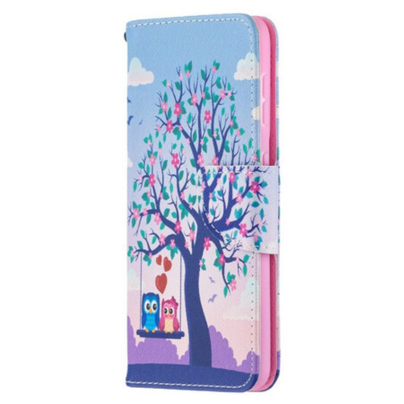 Folio Cover Samsung Galaxy S21 5G Gufi Sull'altalena