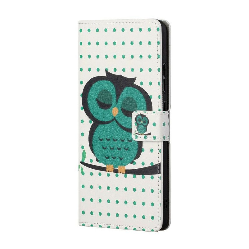 Folio Cover Samsung Galaxy S21 5G Gufo Addormentato