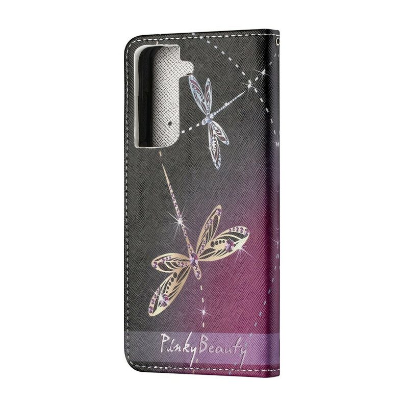 Folio Cover Samsung Galaxy S21 5G Libellule Strappy