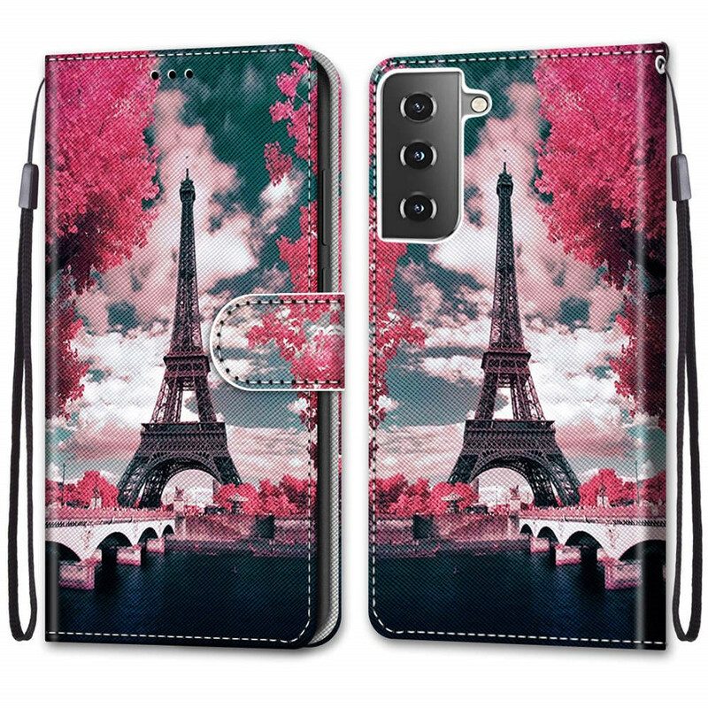 Folio Cover Samsung Galaxy S21 5G Parigi In Fiore