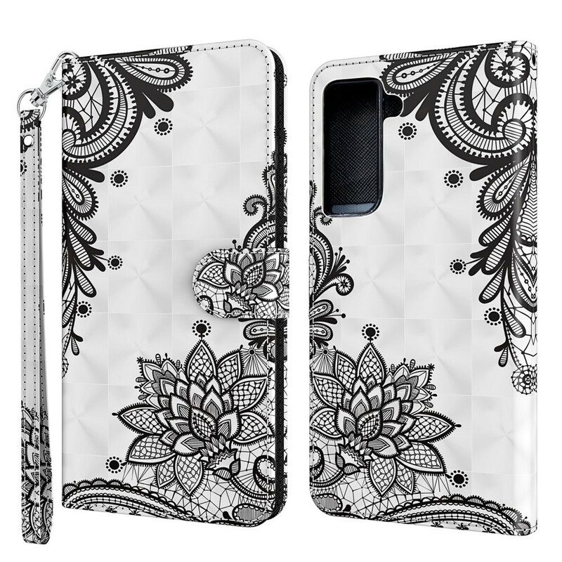 Folio Cover Samsung Galaxy S21 5G Pizzo Elegante