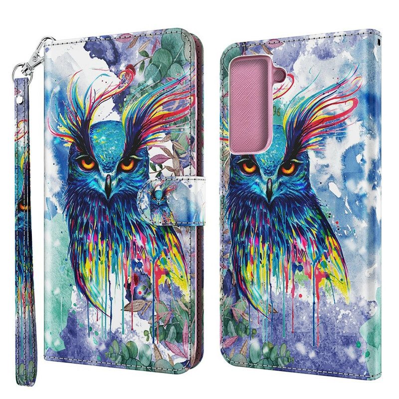 Folio Cover Samsung Galaxy S21 5G Uccello Dell'acquerello