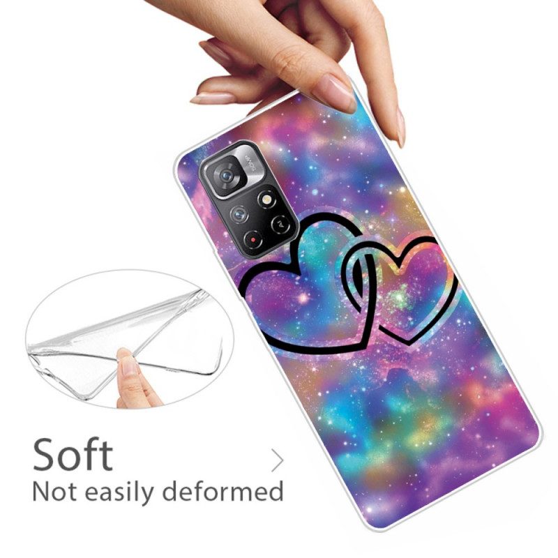 Cover Poco M4 Pro 5G Cuori Incatenati