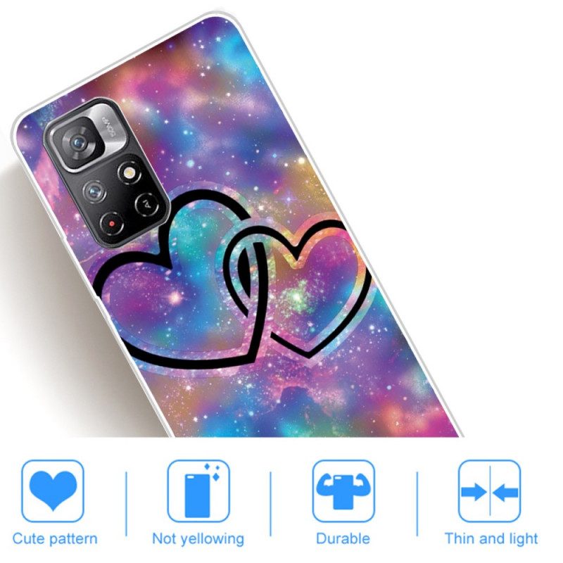 Cover Poco M4 Pro 5G Cuori Incatenati