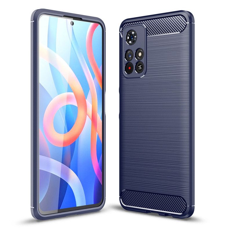 Cover Poco M4 Pro 5G Fibra Di Carbonio Spazzolata