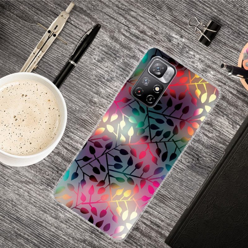 Cover Poco M4 Pro 5G Foglie