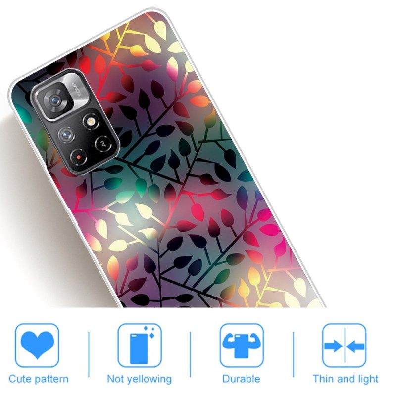 Cover Poco M4 Pro 5G Foglie