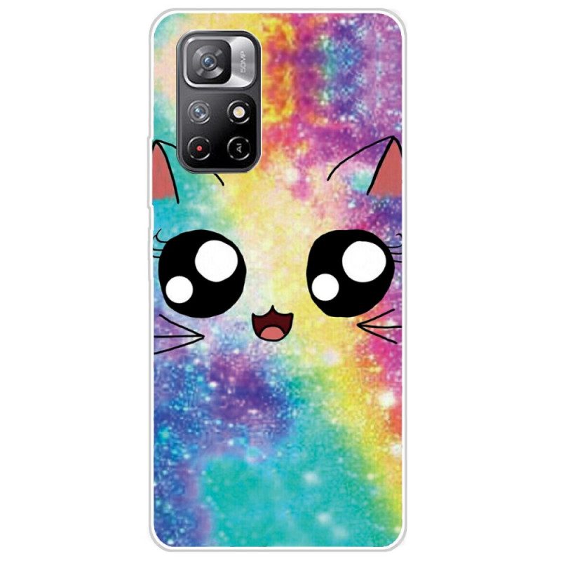 Cover Poco M4 Pro 5G Gatto Dei Cartoni Animati