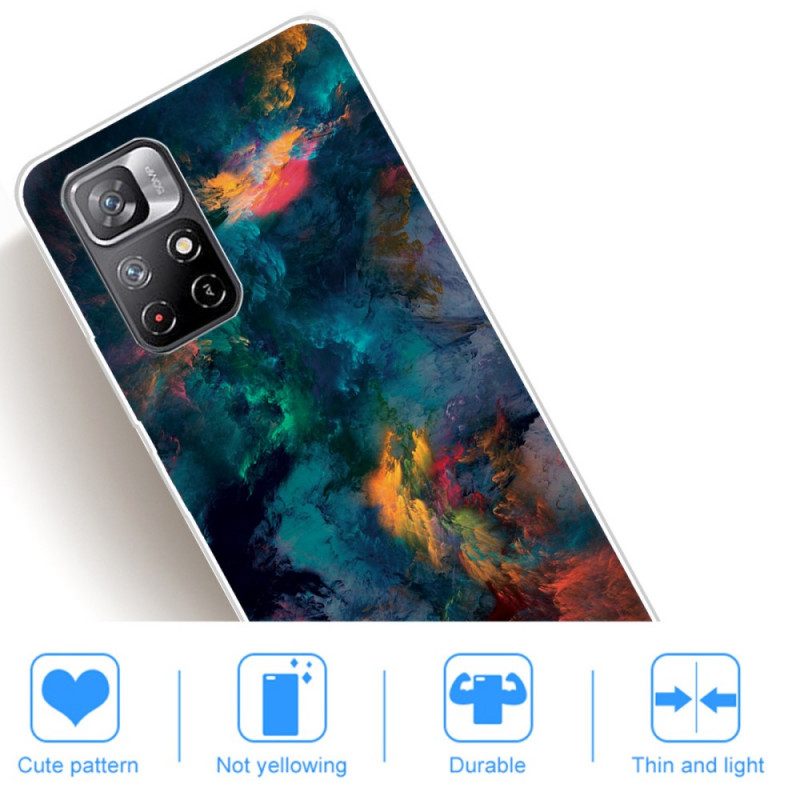 Cover Poco M4 Pro 5G Nuvole Colorate