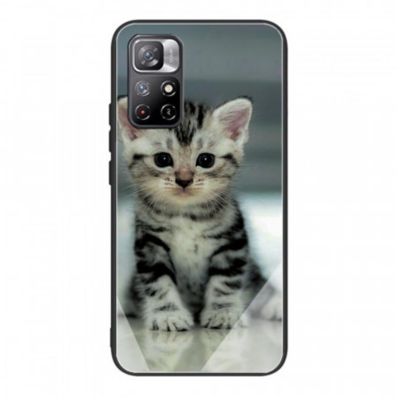 Cover Poco M4 Pro 5G Vetro Temperato Gattino