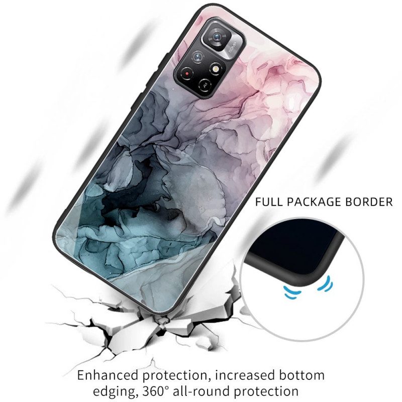 Cover Poco M4 Pro 5G Vetro Temperato In Marmo