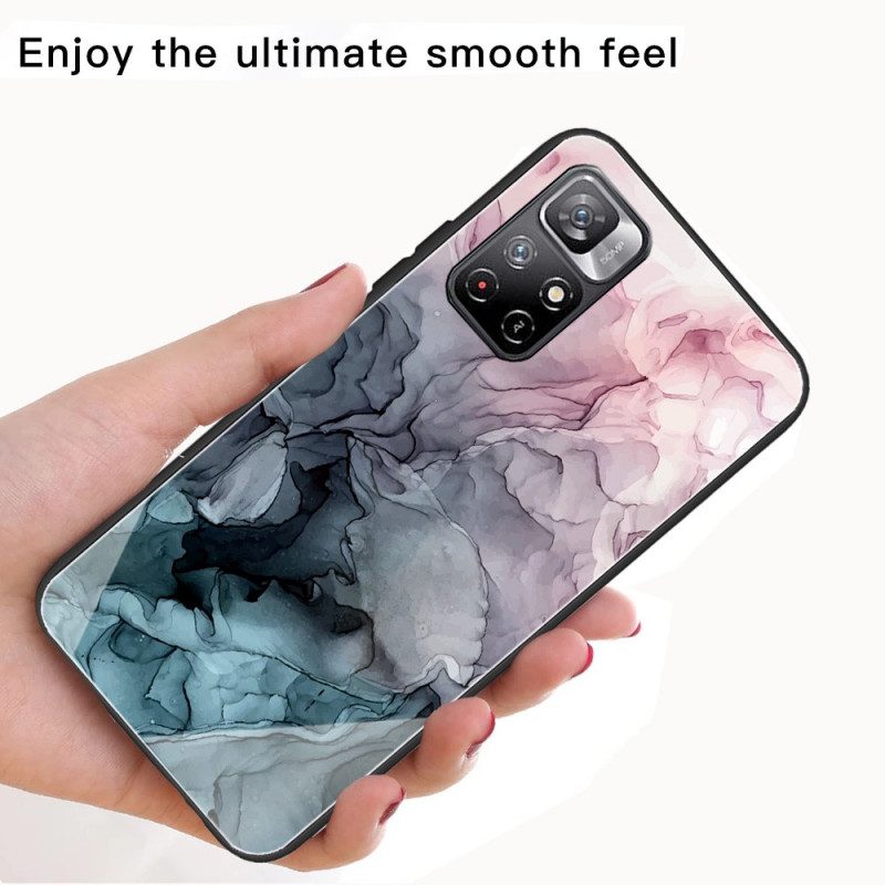 Cover Poco M4 Pro 5G Vetro Temperato In Marmo