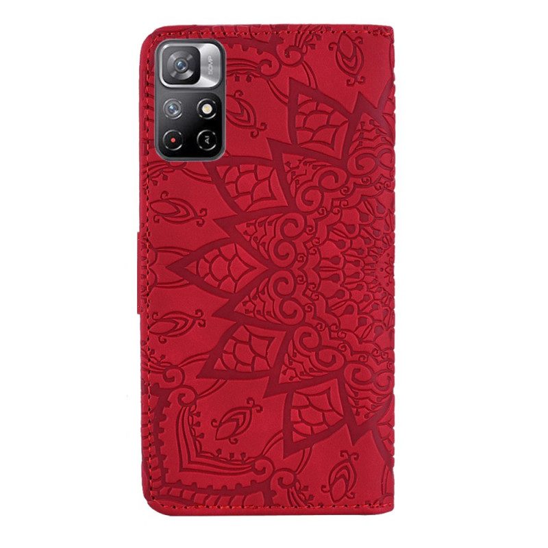 Custodia in pelle Poco M4 Pro 5G Barocco-mandala