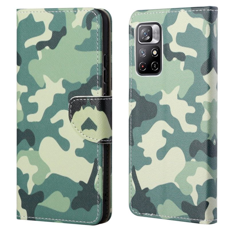 Custodia in pelle Poco M4 Pro 5G Camuffare