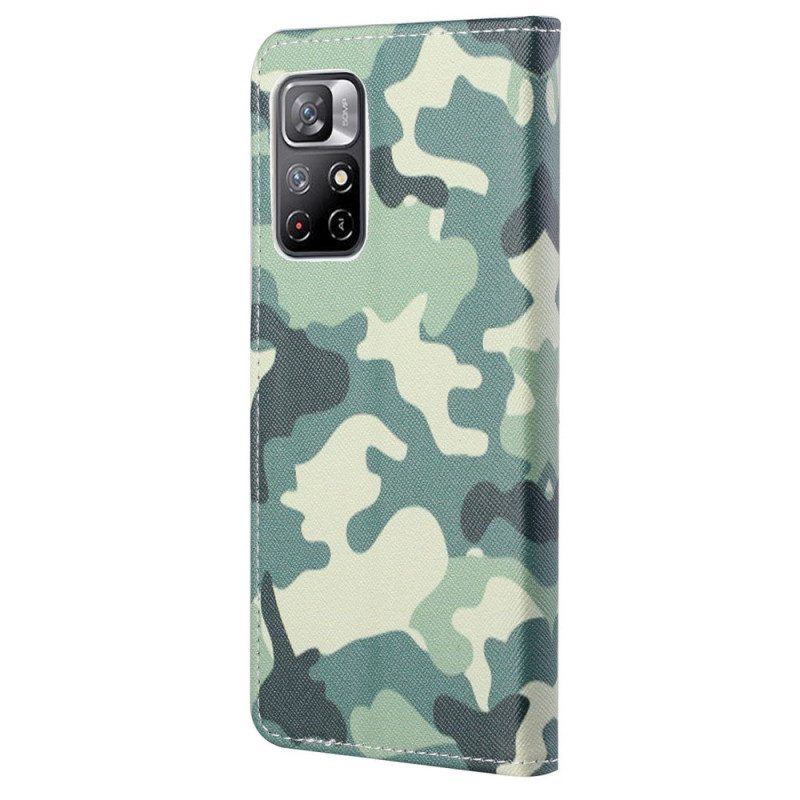 Custodia in pelle Poco M4 Pro 5G Camuffare