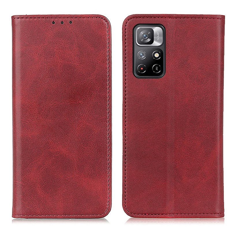 Folio Cover Poco M4 Pro 5G Custodia in pelle Cuoio Spaccato