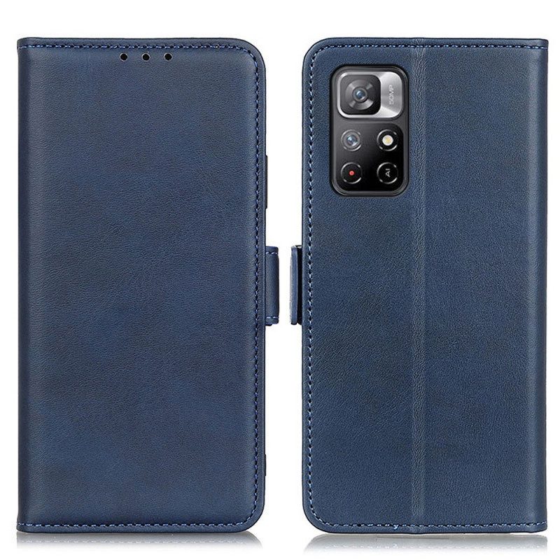 Folio Cover Poco M4 Pro 5G Custodia in pelle Doppio Lembo