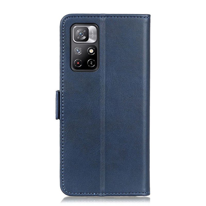 Folio Cover Poco M4 Pro 5G Custodia in pelle Doppio Lembo